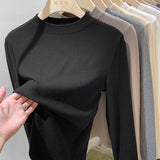 Threaded Vertical Collar Sweater, A Skin-Friendly, Sanded, Bottomed Shirt, A New Style Of Foreign Style In Autumn And Winter, A Slim And Slim
