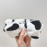 Leopard Soft Bow Wash Face Headbands For Women Girls make Up Coral Fleece Hairbands Hair Holder Headwear Hair