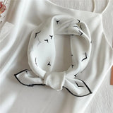 Square Silk Scarf Women Fashion Print Small Neck Scarfs Office Lady Hair Band Foulard Hand Kerchief Female Bandana