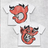 T-Shirt Men's Hip Hop Animation Exaggerated Printed T-Shirt Super Big Goth Harajuku Street Clothing Casual