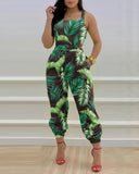 New Style Independent Station Fashion Braces Fashion Style Printed Conjoined Trousers Spot