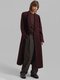 Temperament Windbreaker Coat Female 2025 Autumn New Casual Wind Pure Color Versatile Senior Sense Long Coat
