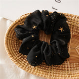 Star Chiffon Hair Scrunchies Women Elastic Rubber Hair Bands Girl Ponytail Holder Hair Ties Ropes Hair Accessories