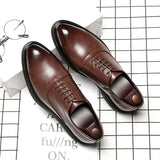 Men's Korean Version With A Thick Platform Men's Shoes Business Dress Casual Leather Shoes British Soft Leather Men's Wedding Shoes