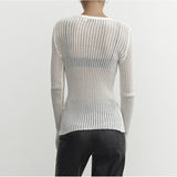 Spring And Summer New Hot Selling Long Sleeve Round Neck Thin Breathable Knitted Shirt Sunscreen Hooded
