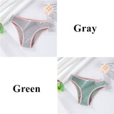 Women's Cotton Panties Soft Striped Patchwork Women Underpants Solid Girls Briefs Sexy Female Lingerie Comfort