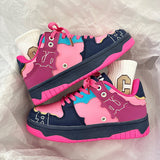 Skater Girl Patchwork Sneakers-Outfit