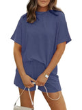 Explosion Summer Casual Fashion Striped New Round-Neck Women's