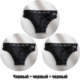 Floral Lace Women's Panties Female Hollow Out Mesh Briefs Transparent Low Rise Underwear Ladies Big Size Lingerie