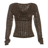 Autumn And Winter New Women's Fashion Retro Hot Girls Collar Hole Printing Bottom