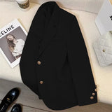 Zingj 2024 New Orange Suit Jacket Female Retro British Style Advanced Design Sense Versatile Small Suit