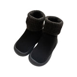 Winter Kids Warm Snow Shoes Socks Infant Boys Brushed Thick Sock Shoes Baby Girls Booties Soft Soles Toddler