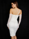 Summer Bodycon Dress White Women Party Dress 2022 New Arrivals Off The Shoulder Sequin Dress Evening Club Night