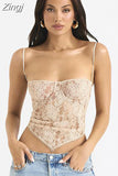 2023 Sexy Lace Busiter Vest Tops Fashion Backless Streetwear Y2k Clothes Nightclub Party Tanks Cami Crop Top