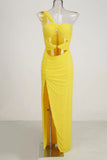 High-End Women's Sexy Open Shoulder Twitching Wrapped Thoracic Dress Skirts High Open