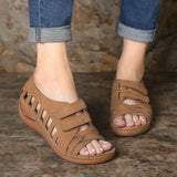 New Women Sandals Lostisy Large Size Women Cross Belt Breathable Pure Color Sandals Ankle-Wrap Sandalia Feminina