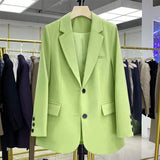 Zingj Suit Jacket Female Small Man 2024 Spring And Autumn Short Retro Korean Version Casual Show Thin Suit