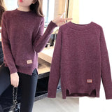 Women Sweaters And Pullovers Spring Autumn Long Sleeve Pull Femme Solid Pullover Female Casual Knitted