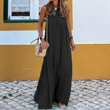 Spot Spring / Summer 2025 New Women's Fashion Sleeveless Neck Long Beach