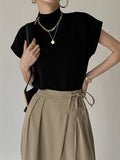 Designed Women Knit T Shirt Loose Short Sleeve Summer Pullover Korean Style Tees Fashion OL Elegant Female Tops