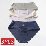 Seamless Silk Panties Women Underwear Sexy Female Underpants Briefs Woman Lingerie Underwear Ice Silk