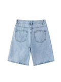 Waist Knee Length Women Jean Shorts Streetwear Hip Hop Denim Shorts Harajuku Baggy Wide Leg Short Pants Female 2023