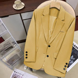 Zingj Small Suit Jacket Female Small 2024 Spring And Autumn New Korean Version Of Loose Suit Design Sense
