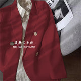 Zingj And Autumn Small Suit Jacket Female 2024 New Korean Version Net Red Temperament Small Purple Pink Suit