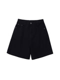 High Waist Wide Leg Denim Shorts Casual Female Solid Streetwear Knee-length Stright Jeans Bermuda Shorts 2022 New