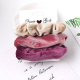 Set Scrunchies Hair Ring Candy Color Hair Ties Rope Autumn Winter Women Ponytail Hair Accessories 4-6Pcs Girls Hairbands
