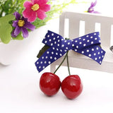 Hot Sell Retro Vintage 50s 60s Women Cherry Bow Hair Clip Hairpins For Pinup Girls Vintage Party Vaction Hair