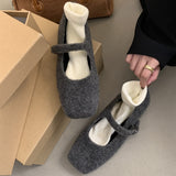 Wind Temperament Light Mary Jane Shoes 2025 Winter Explosion Elegant Mary Jane Women Shoes Coarse Heel Anti-Slip Single