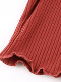 Contrast Trim Rib-Knit Crop Cami Top- Outfit