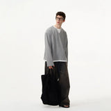 Wears Two Long-Sleeved T-Shirts For Men And Women Loosely Lazy Wind Oversize Design Sense Simple