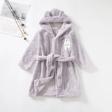 Bathrobe for Girl Children Clothing Girl Flannel Bath Robe Clothes Boy Cartoon Night Robe Kids Pajamas For Girl 1-8