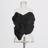 Sexy Babes Fashion Trend Top 2025 Summer New Three-Dimensional Flower Design High-End Bosom Vest