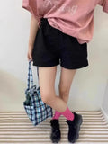 Floral High Waist Drawstring Shorts-Outfit