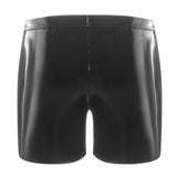 Zingj Men's PVC Bright Leather Boxers Sexy Open File Lekhoers Size Accurate No