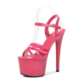 Zingj Leather Sandals Special High Heels Fine Heel Sexy Black Waterproof Table Hate Day Superb High Sandals Female