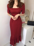 2022 Women Elegant Party Midi Dress One Piece Ladies Fashion Evening Prom Dresses Female Summer Casual Clothes