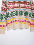 Colorful Jacquard Knitted Sweater- Outfit
