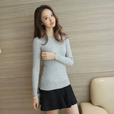 Sweater High Elastic Solid Turtleneck 2021 Fall Winter Fashion Sweater Women Slim Sexy Hight Bottoming Knitted