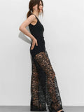 Lace Sheer Trousers-Outfit