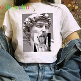 t shirt vaporwave Michelangelo women fashion new harajuku tshirt Casual korean style Graphic hip hop t-shirt