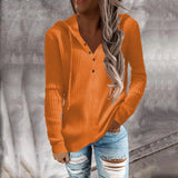 Zingj Winter New Stripe Casual Hoodie Loose Sweater Open Collar Long Sleeve Sweater Woman-Outfit