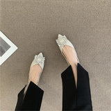 Spring And Autumn New Soft-Soled Tip Flat-Soled Single Shoes Women's Fashion Bean Shoes Light Mouth Fairy Wind Gentle