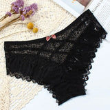 Sexy Panties Women Lace Low-waist Briefs Female Hollow Out Underwear Solid G String Lingerie Transparent