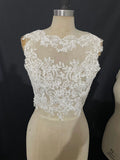 Lace Sleeveless Wedding Bolero Scoop Bridal Wraps for Wedding Party Prom Cheap Ivory Bride Jacket Bolero Shrug Custom