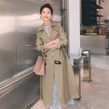 Woman 2025 Korean Version Of The New Spring And Autumn British Wind In The Long-Term Popular Red Coat