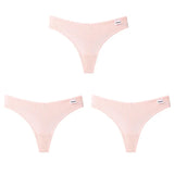 3Pcs/Lot V Waist Cotton G-String Thong Panties String Underwear Women Briefs Sexy Lingerie Pants Low-Rise Ladies